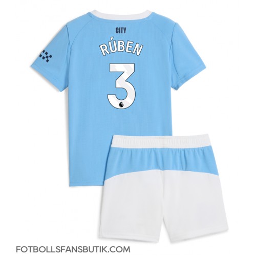 Manchester City Ruben Dias #3 Replika Hemmatröja Barn 2025-26 Kortärmad (+ Korta byxor) Manchester City Ruben Dias #3 Replika Hemmatröja Barn 2025-26 Kortärmad (+ Korta byxor)